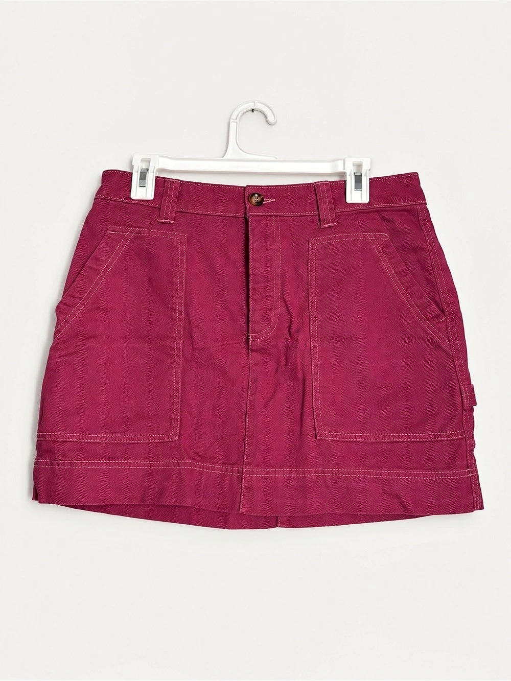 Old Navy Berry Utility Mini Skirt Size 8
